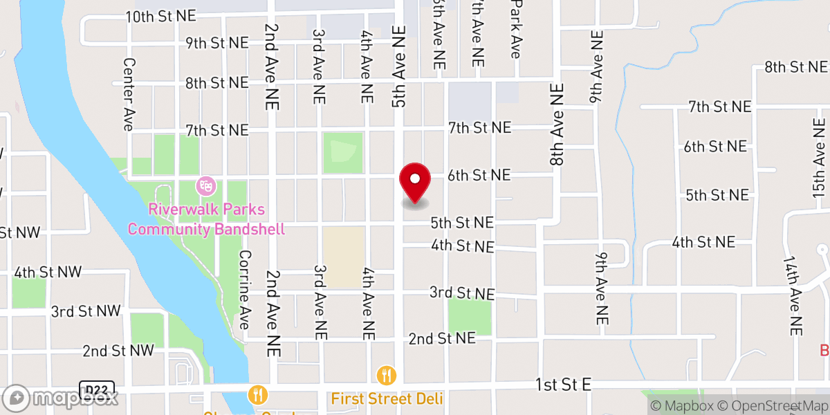 Map showing location of Immanuel Lutheran Church