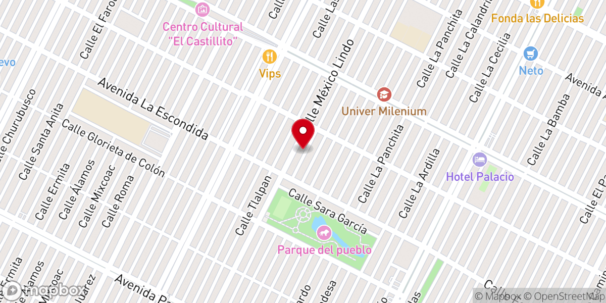 Map showing location of Iglesia del Dios Vivo El Buen Pastor EBP
