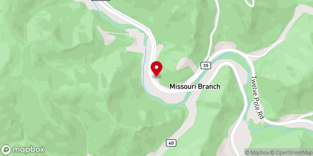 Map showing location of Dunlow Community Center