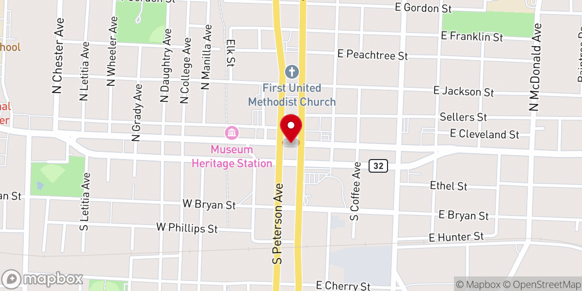 Map showing location of True Praise Institutional Baptist Church