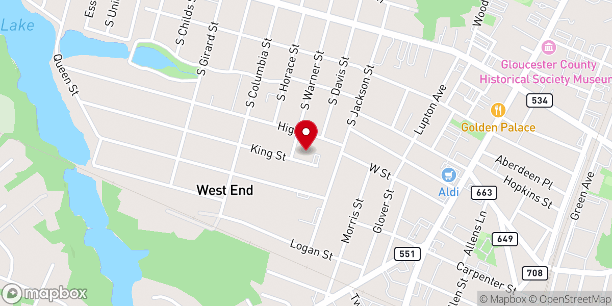Map showing location of Hope Christian Fellowship