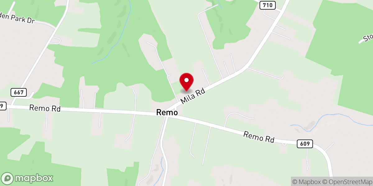 Map showing location of Wicomico Baptist Church
