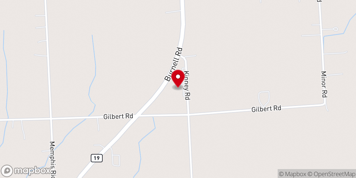 Map showing location of St. Andrew Lutheran Church