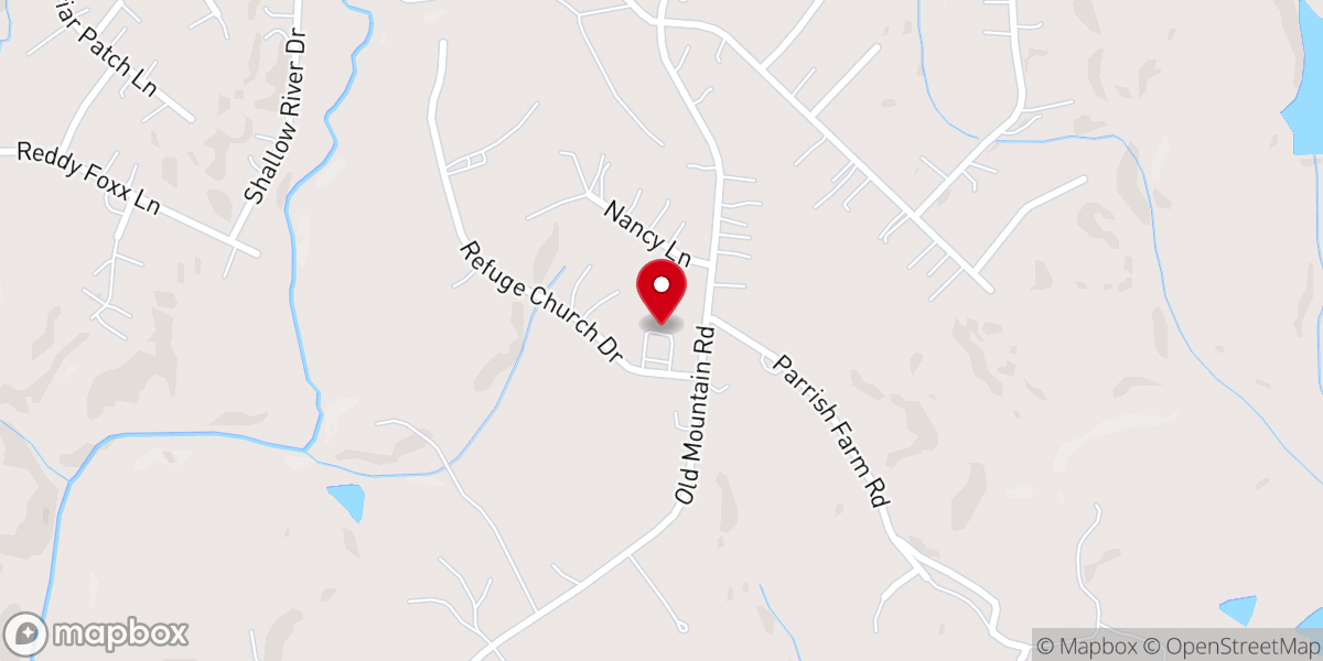 Map showing location of New life Baptist Church