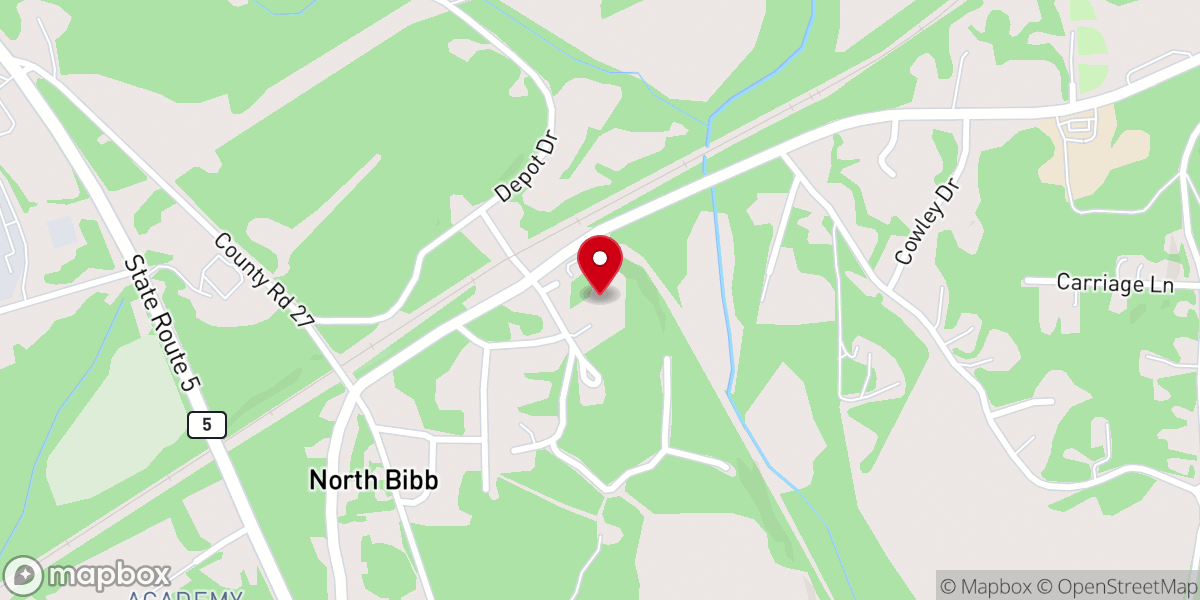 Map showing location of Woodstock United Methodist Church