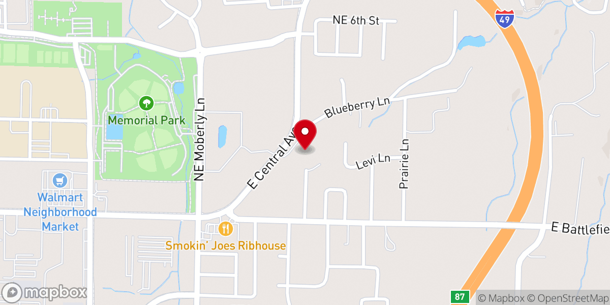 Map showing location of United Pentecostal Church