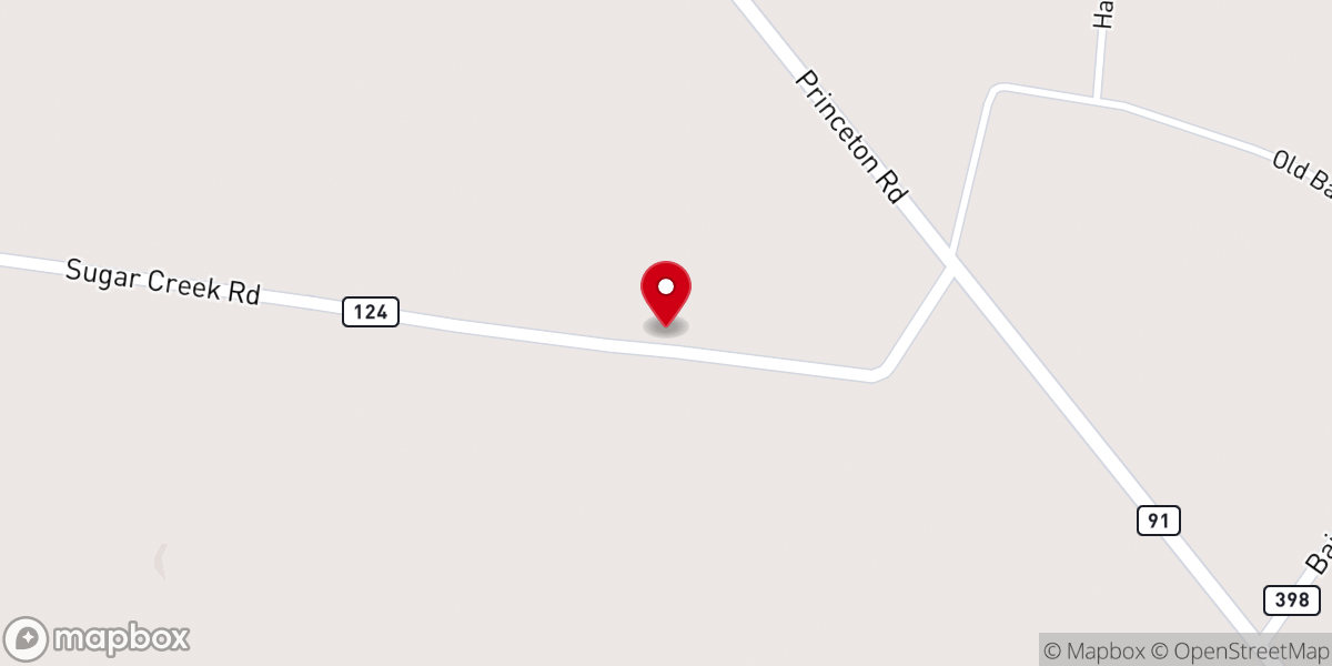 Map showing location of Cave Spring Baptist Church