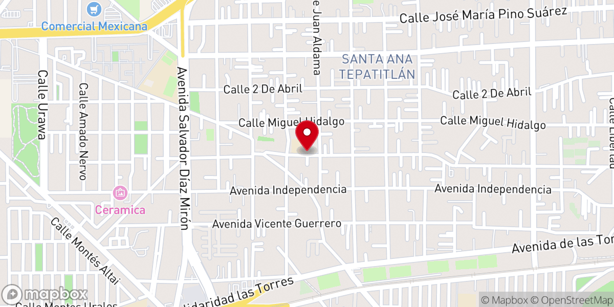 Map showing location of Iglesia Presbiteriana El Divino Salvador