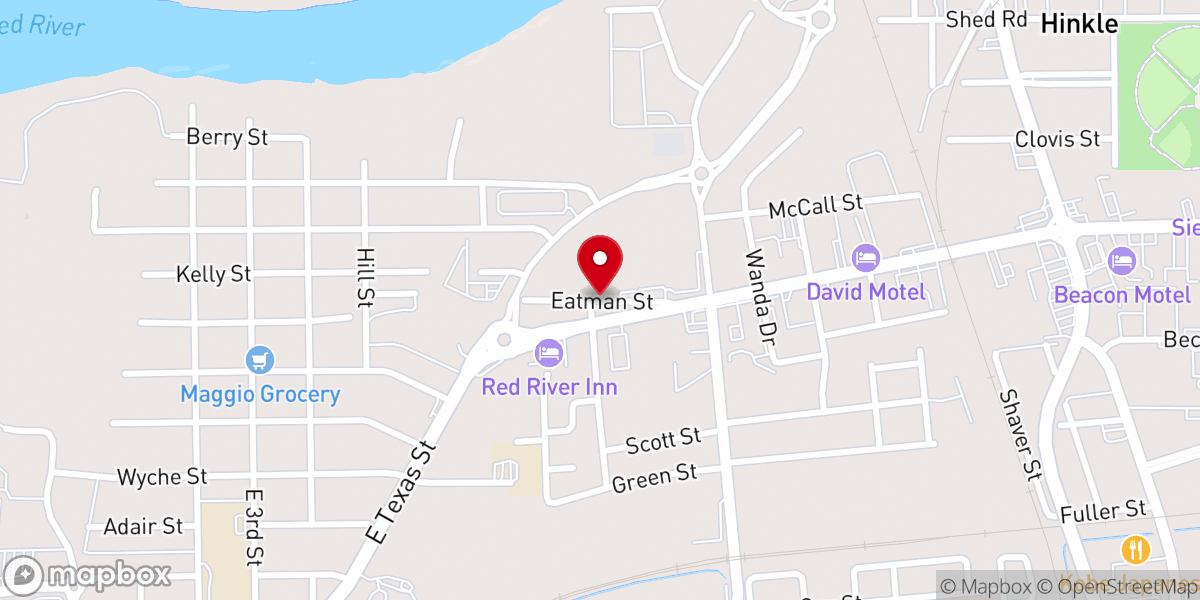 Map showing location of Open Door Chapel