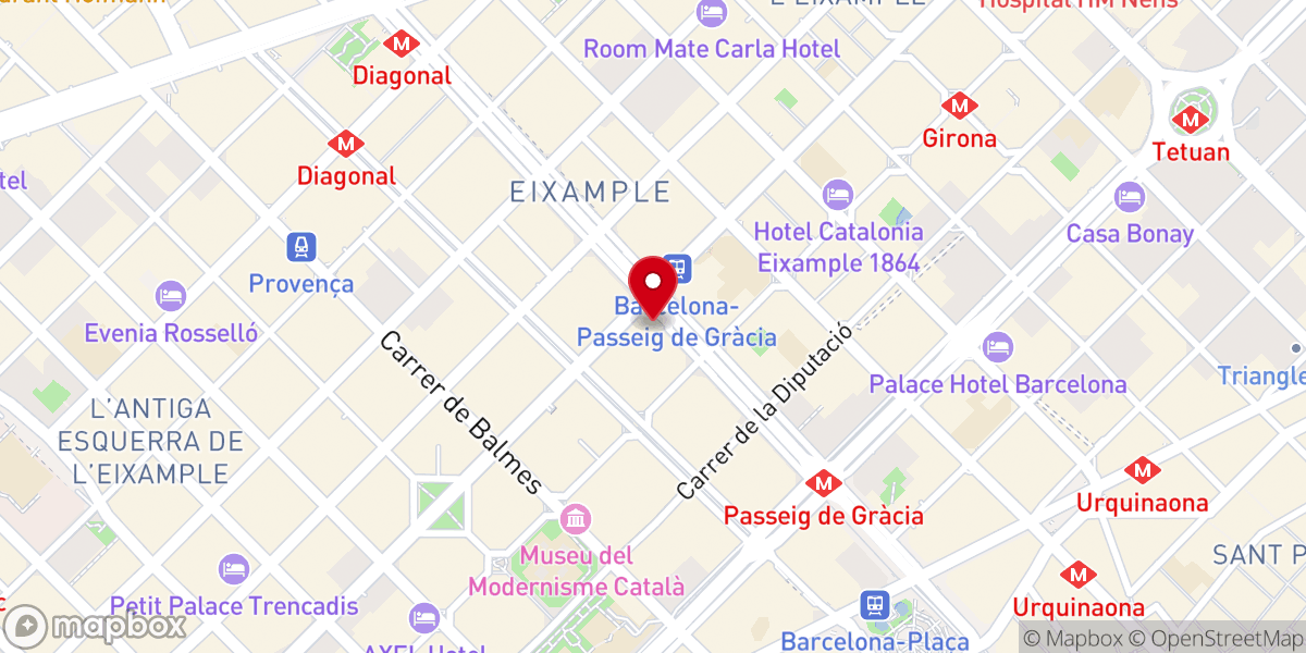 Map showing location of Casa Batlló
