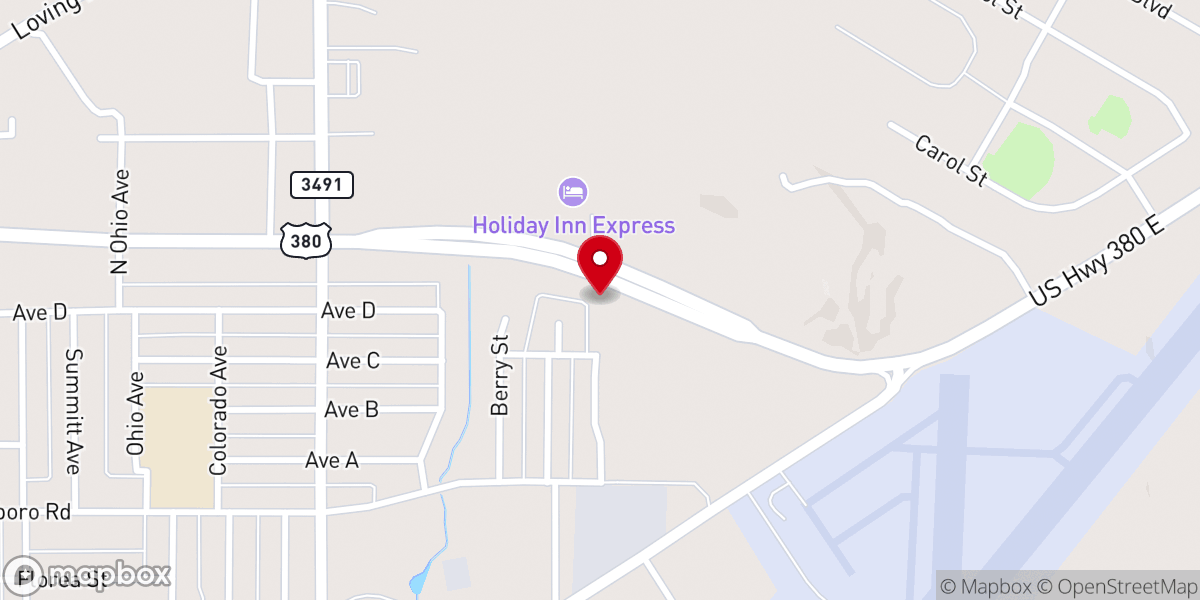 Map showing location of Faith Baptist Church