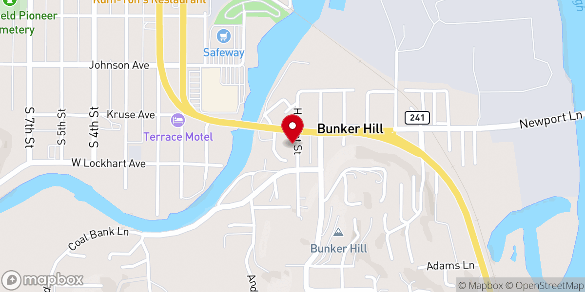 Map showing location of Cornerstone Nazarene Church in Coos Bay