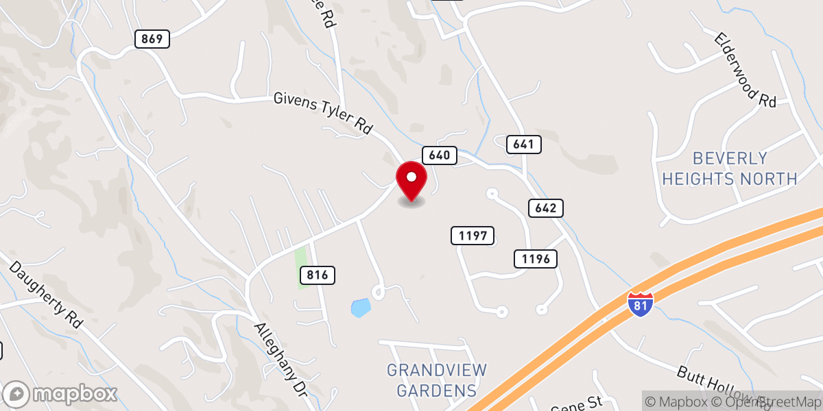 Map showing location of Faith Wesleyan Church
