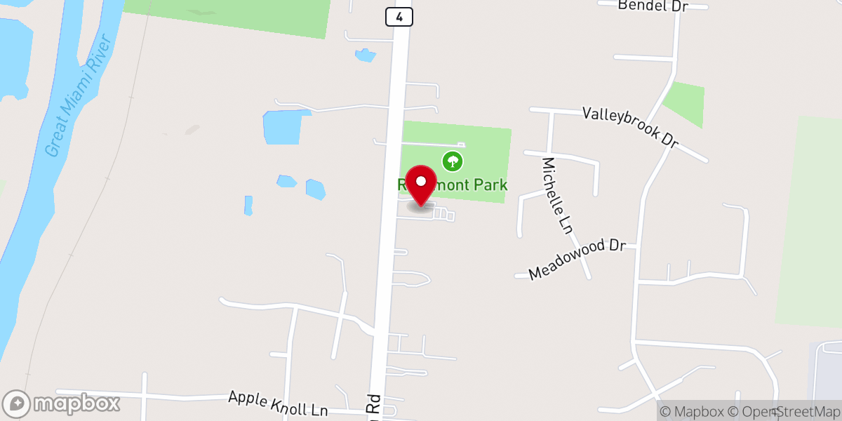Map showing location of Berean Baptist Church