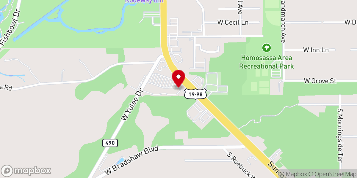 Map showing location of Homosassa Square