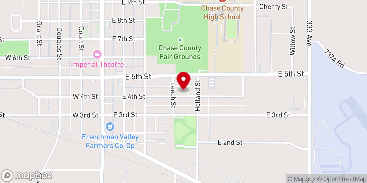 Map showing location of United Methodist Church Parsonage
