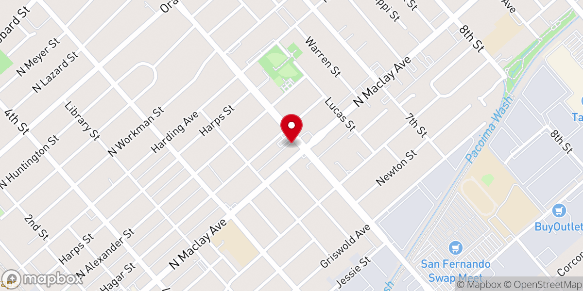 Map showing location of Heavenly Springs Church