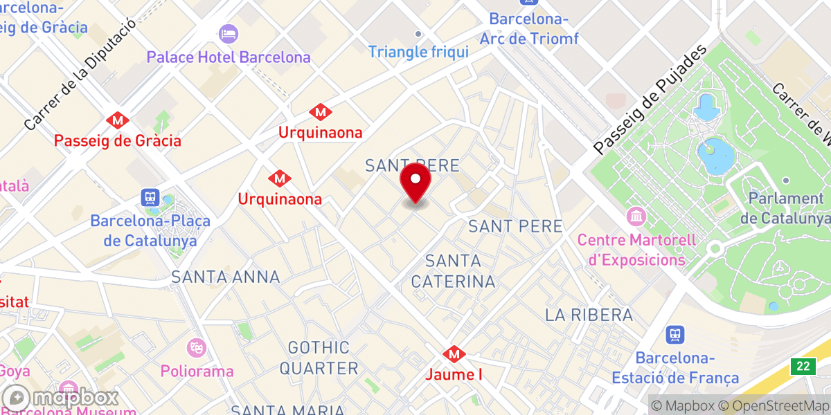 Map showing location of Iglesia de los Padres Camilos