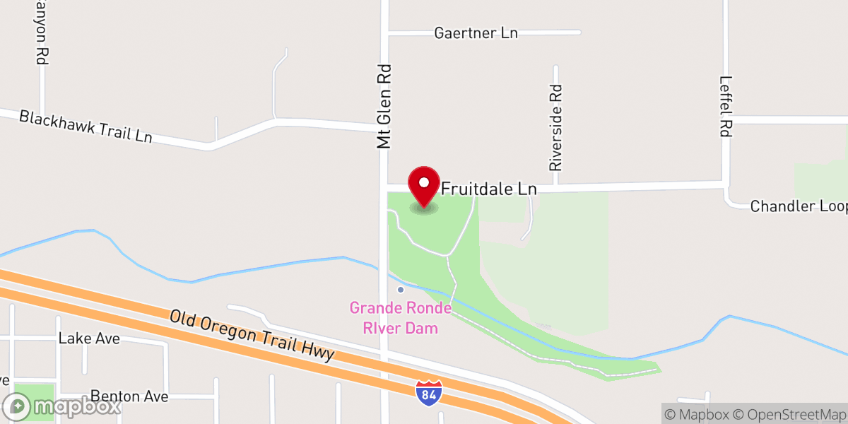 Map showing location of Riverside Park