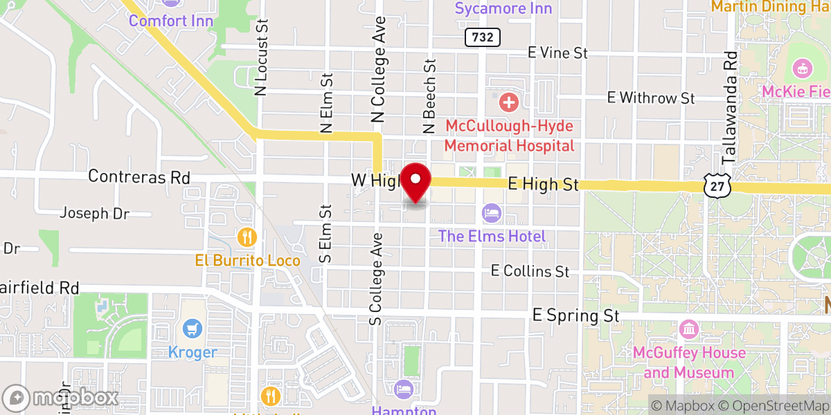 Map showing location of Bethel African Methodist Episcopal Church