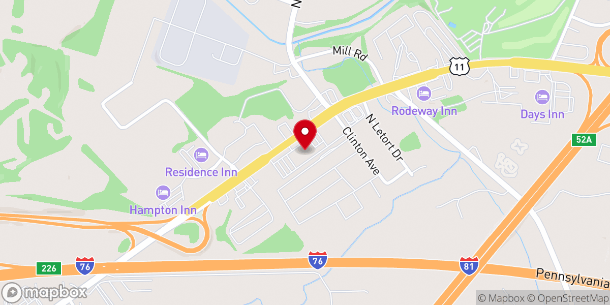 Map showing location of Truck Stop Chapel