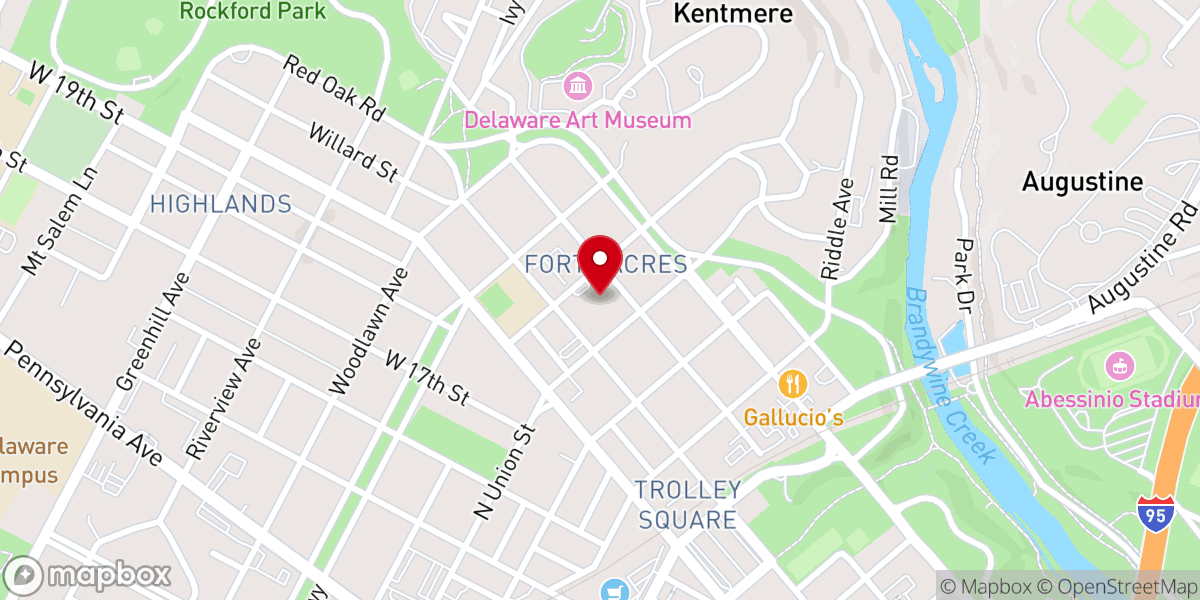 Map showing location of St. Ann School