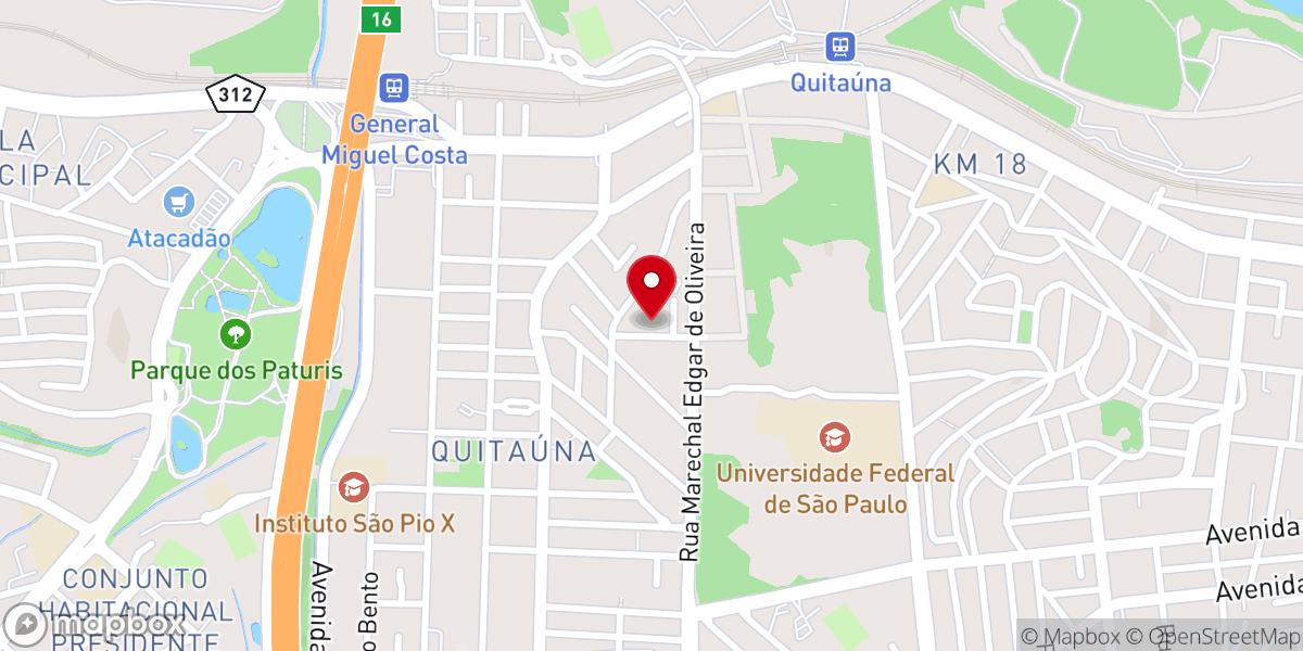 Map showing location of Igreja Batista em Quitaúna