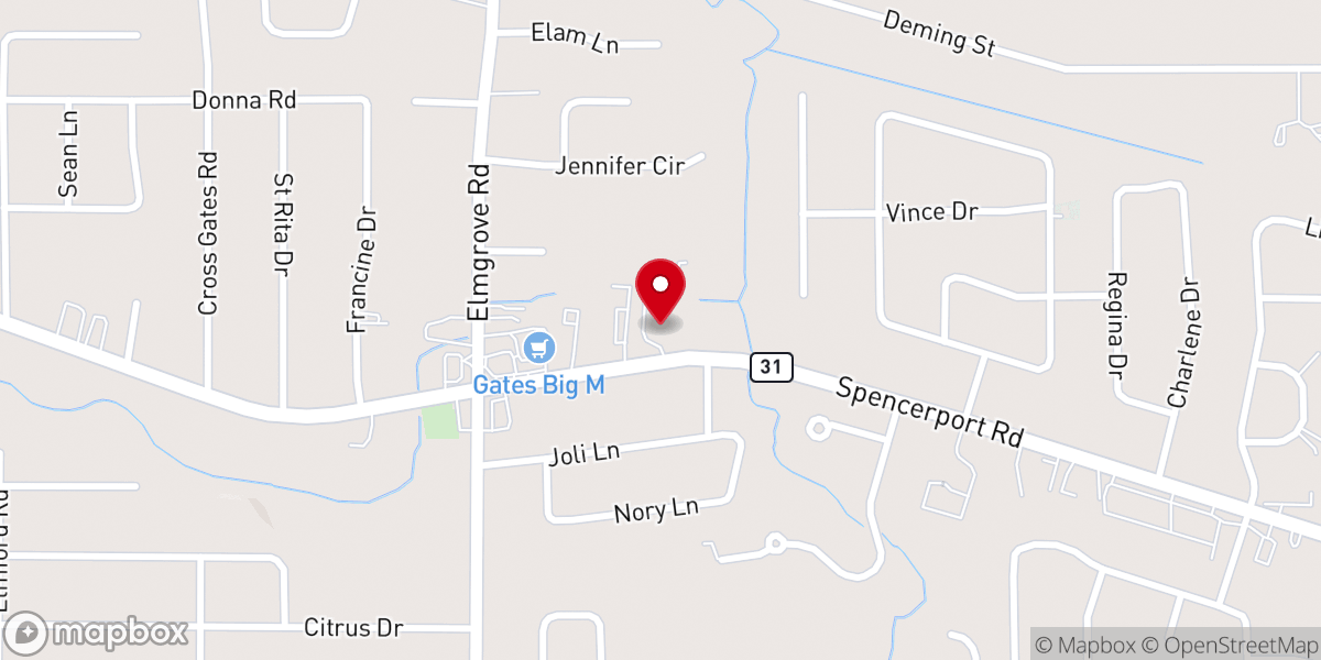 Map showing location of St. Alban's Catholic Church