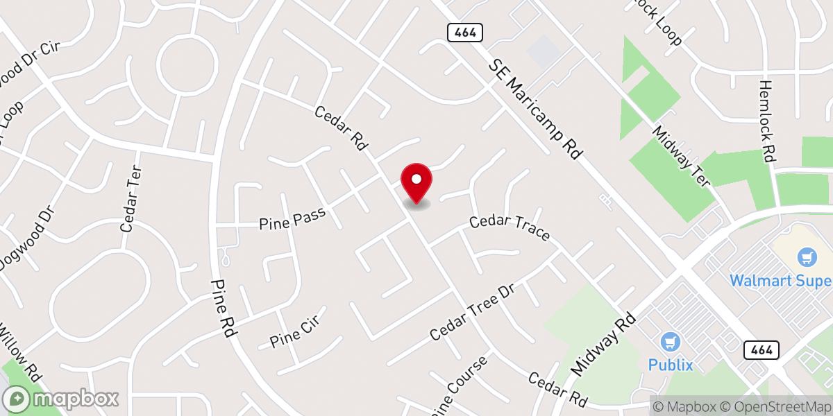 Map showing location of Unity Church of Ocala