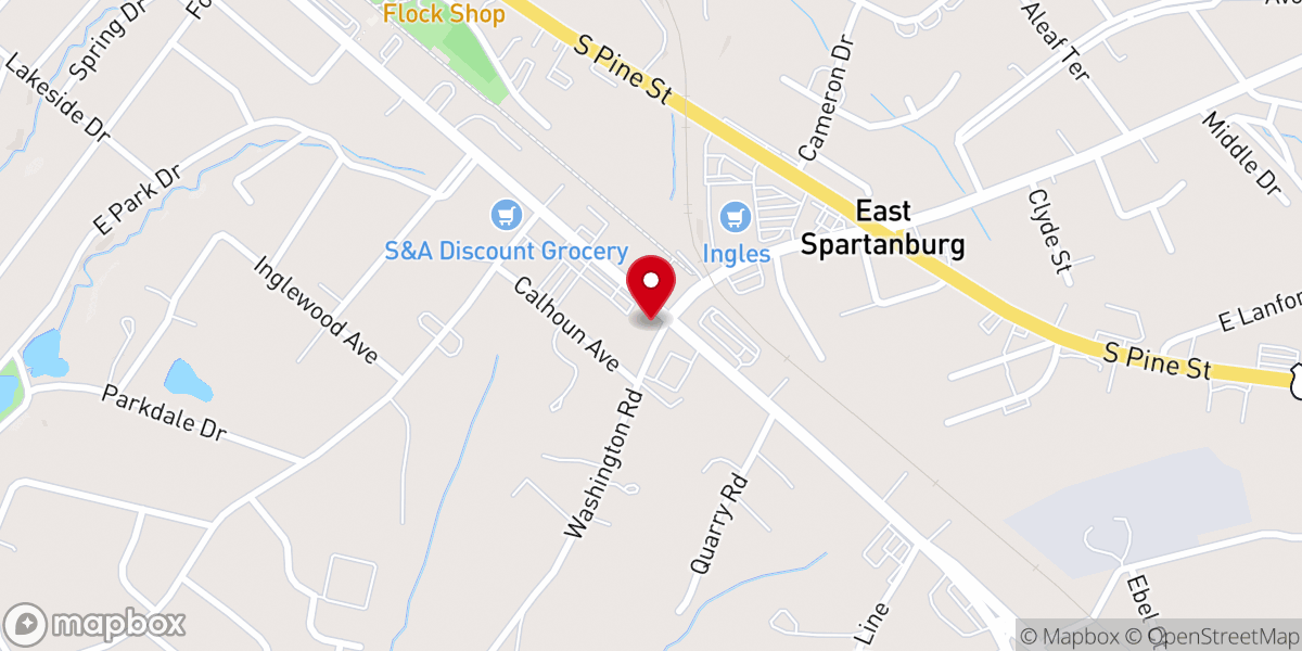 Map showing location of Solid Rock Church