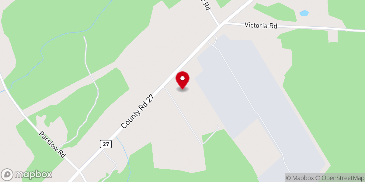 Map showing location of Centennial Road Church