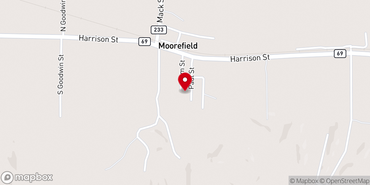 Map showing location of Rehobeth Baptist Church