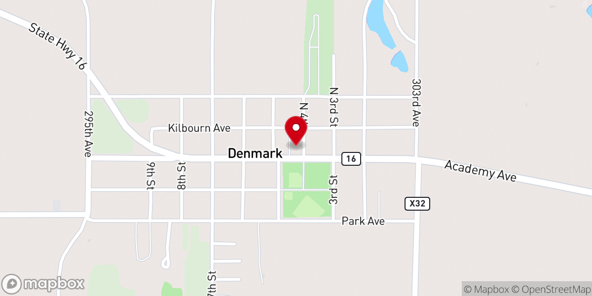 Map showing location of Congregational United Church