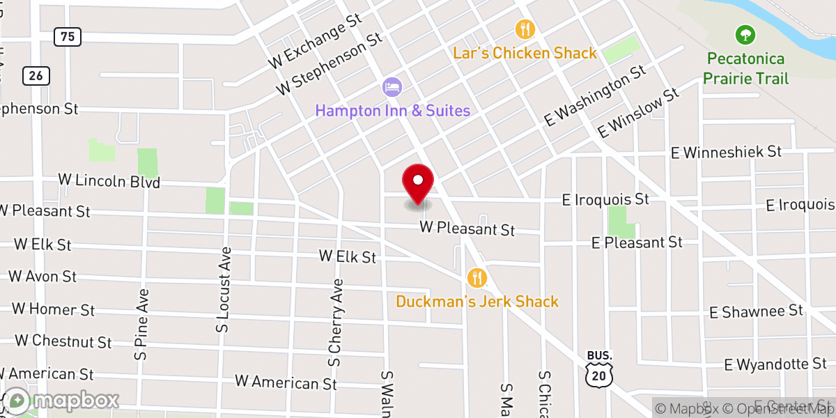 Map showing location of Saint Josephs Roman Catholic Church