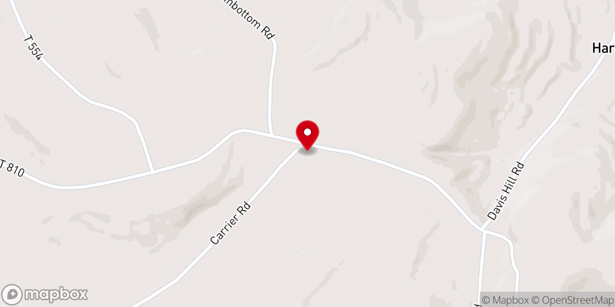 Map showing location of Pleasant Hill Chapel