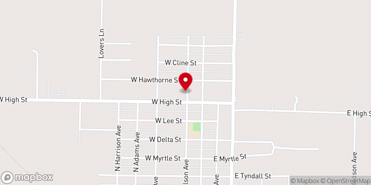 Map showing location of Wilson Avenue Baptist Church