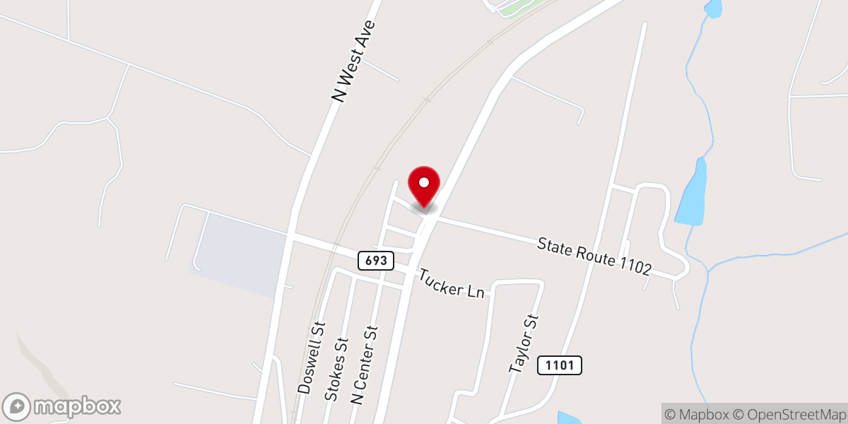 Map showing location of Warthan's Power Washing