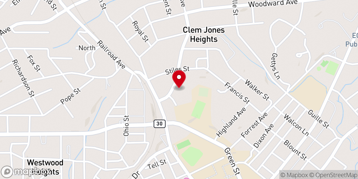 Map showing location of Trinity Grace Church