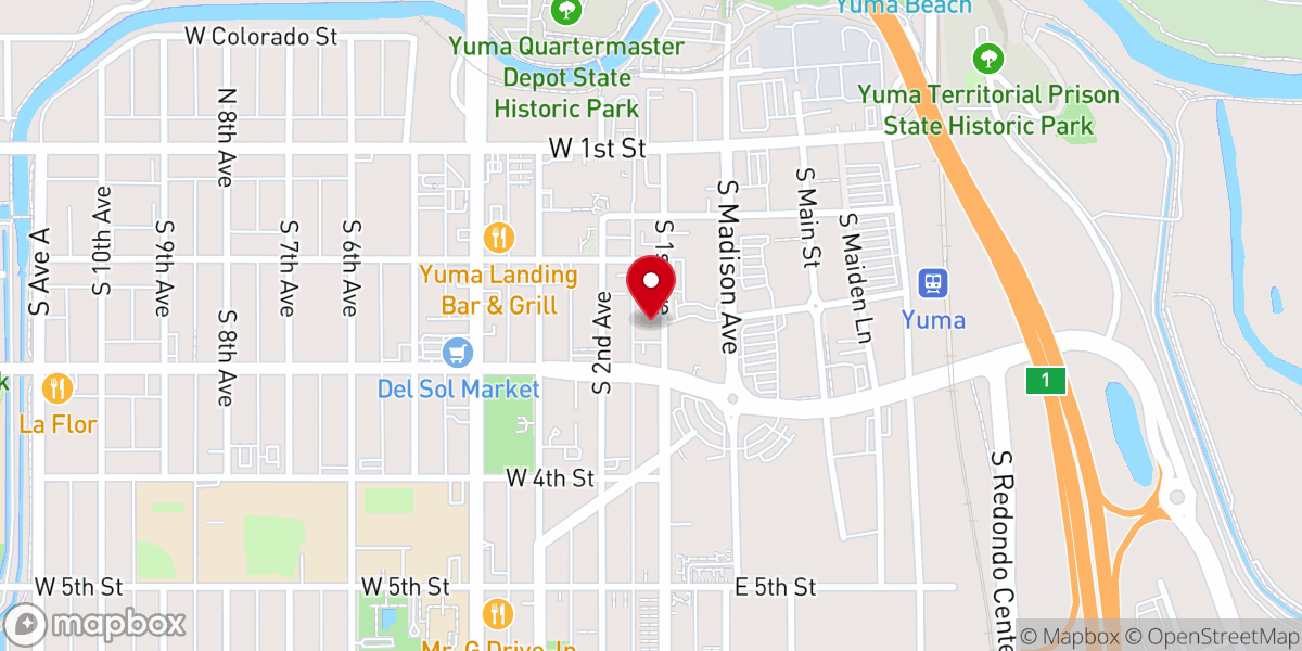 Map showing location of The Church, A Historic Venue