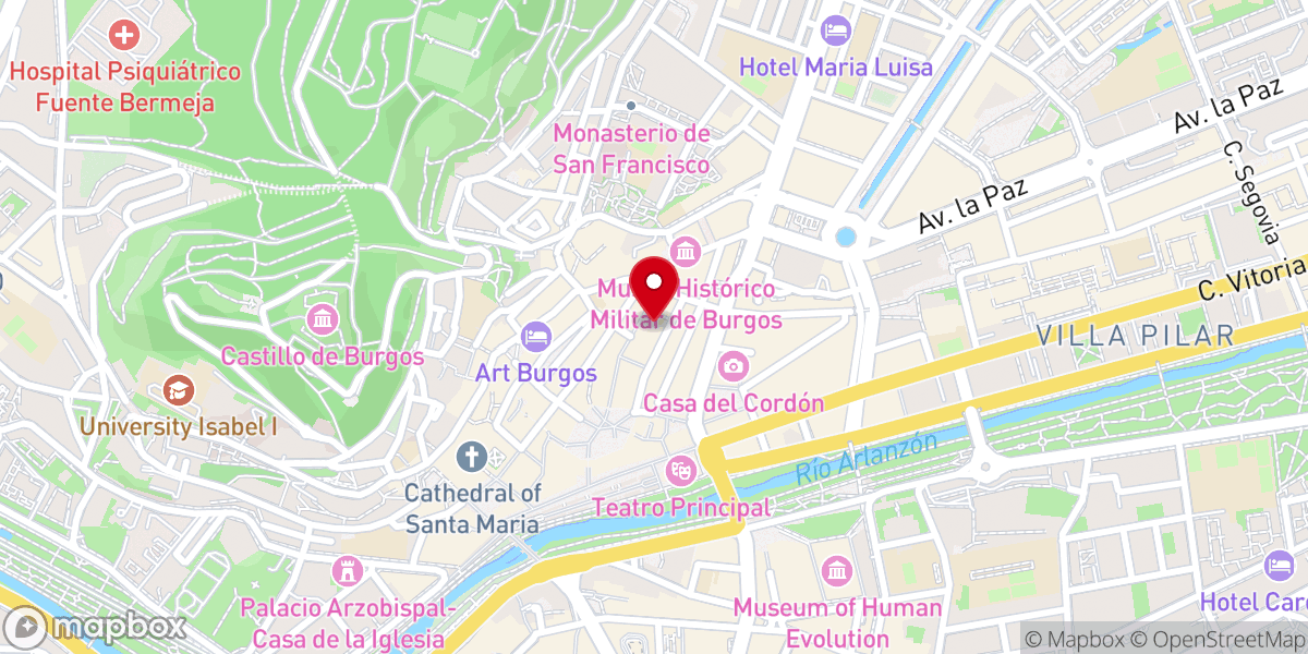 Map showing location of Iglesia de San Lorenzo el Real