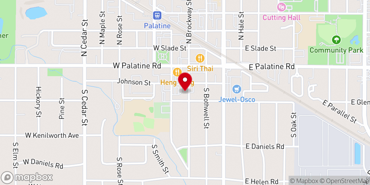 Map showing location of Solstice Senior Living at Palatine
