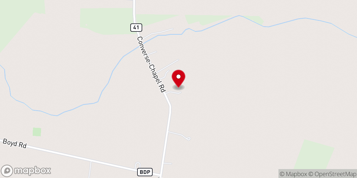 Map showing location of The Barn on Chapel Road
