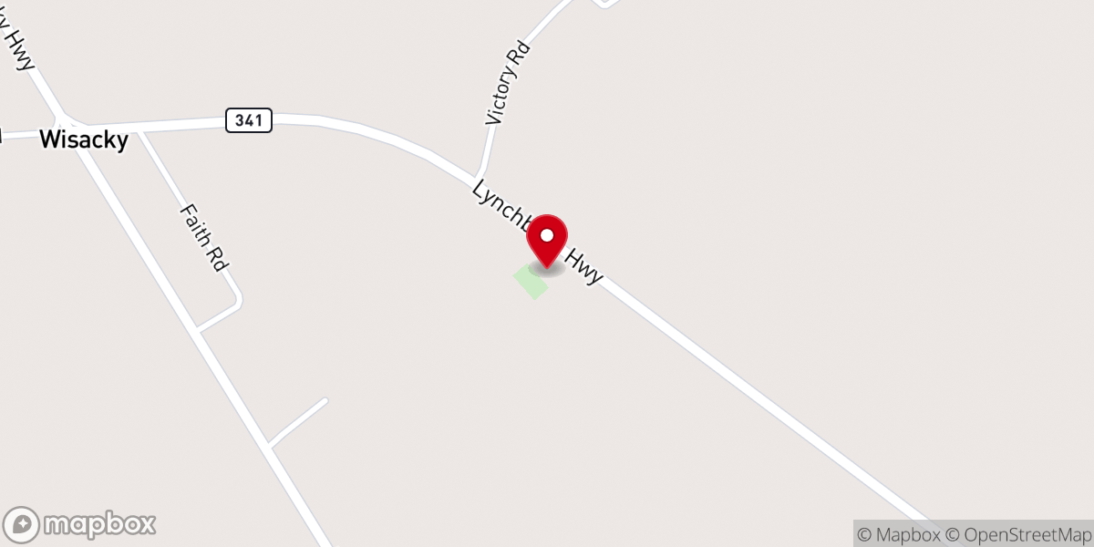 Map showing location of St Paul United Methodist Wisacky