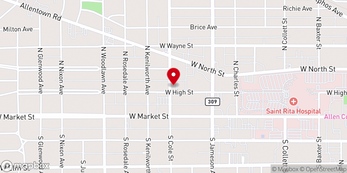Map showing location of New Life Church International