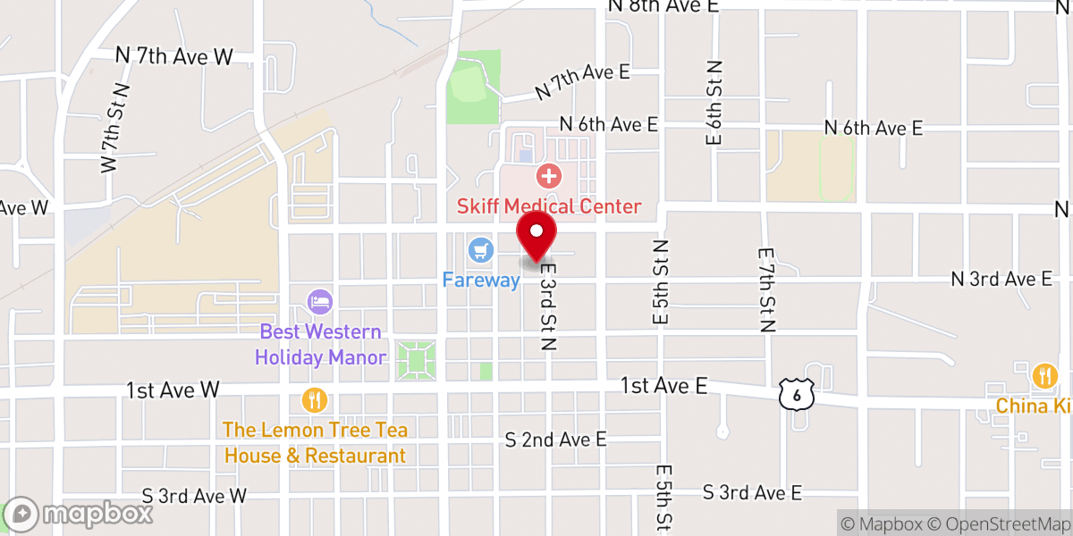 Map showing location of Lutheran Church First ELCA