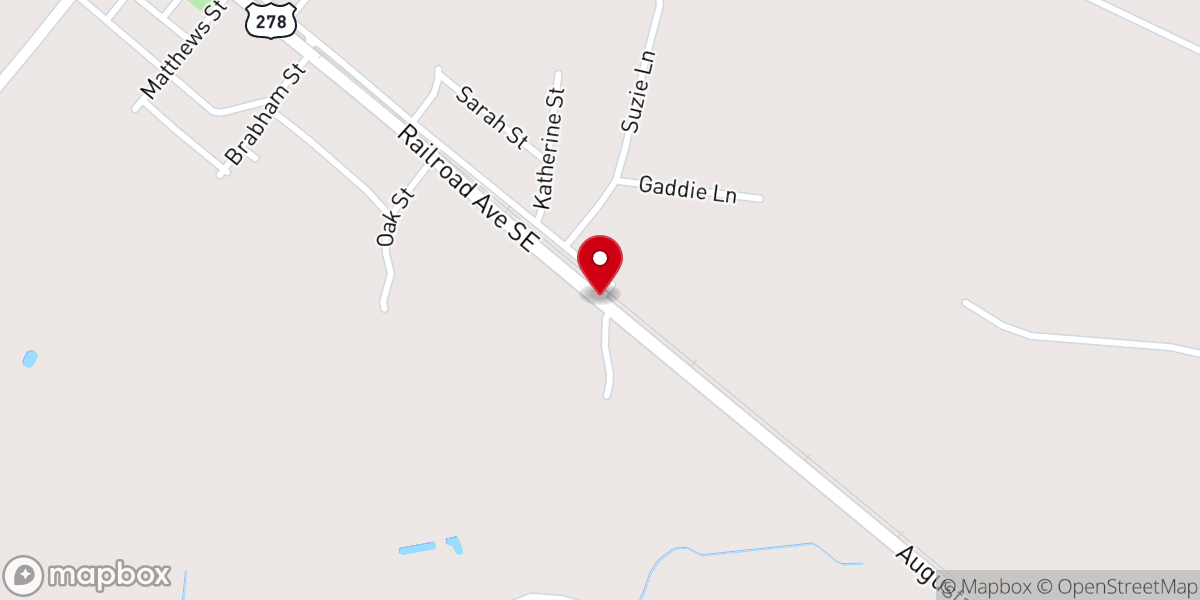 Map showing location of Allendale Hampton Baptist Association