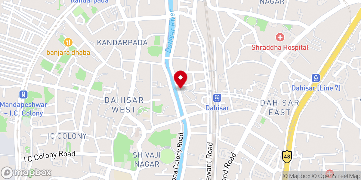 Map showing location of St. George’s Orthodox Syrian Church Borivali