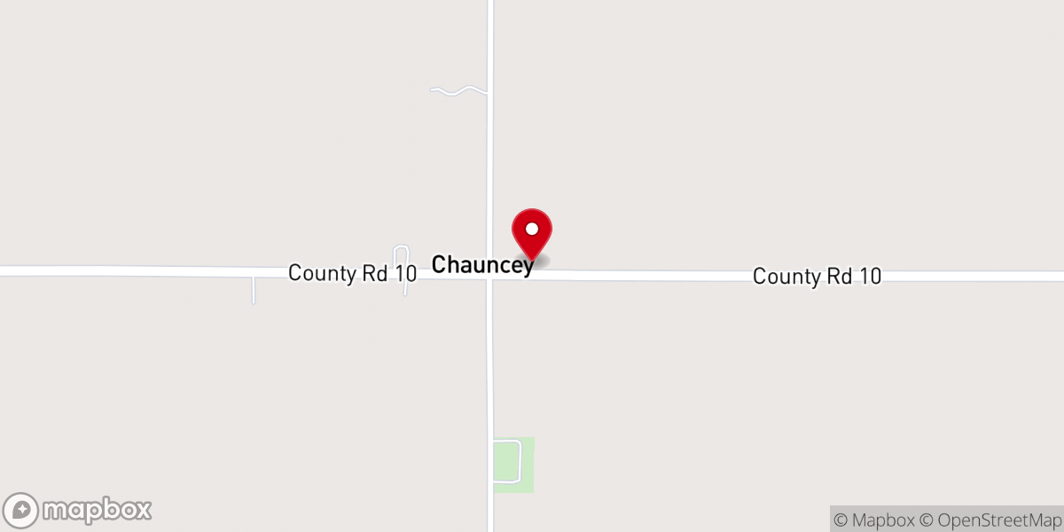 Map showing location of Chauncey Church of God