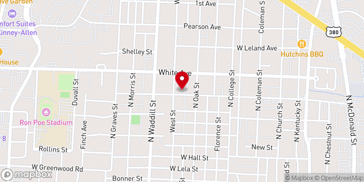 Map showing location of Victory Church of McKinney
