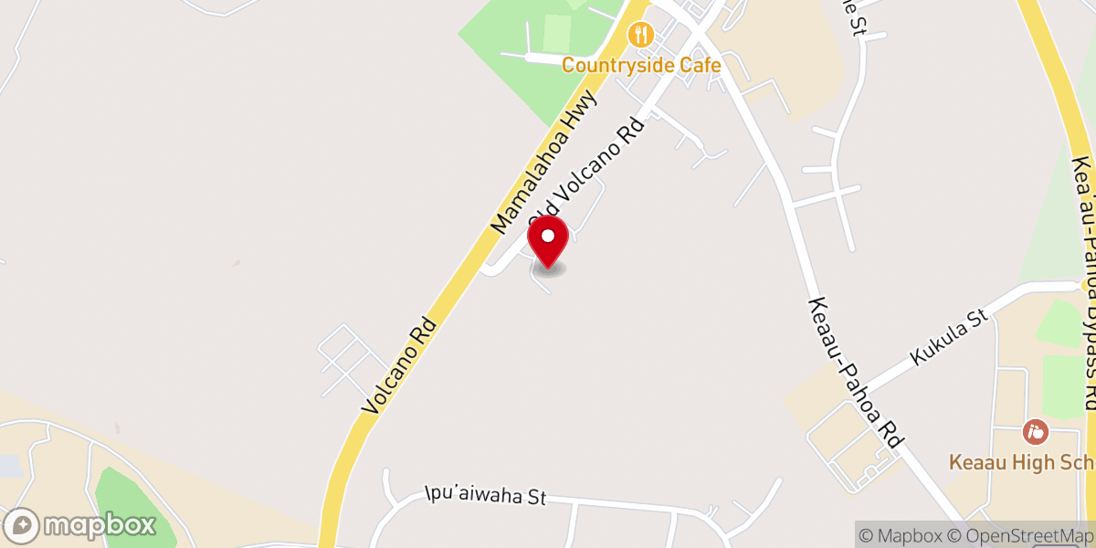 Map showing location of Puna Covenant Church